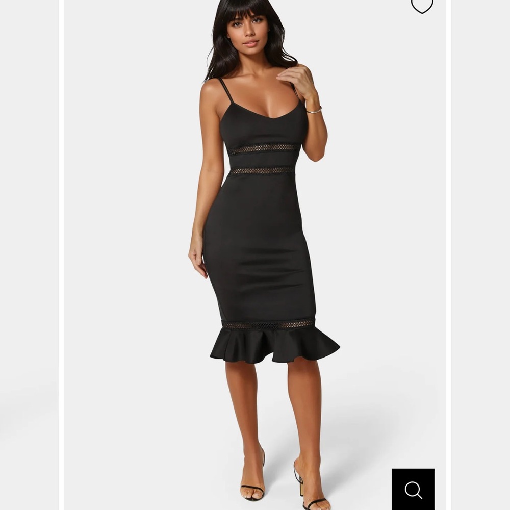 Bebe flounce midi dress